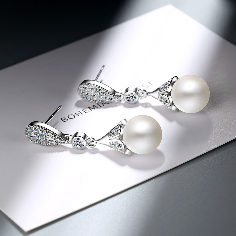 Long Pearl Earrings for Women - Korean Style Tassel Design
