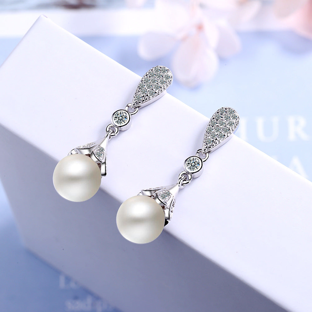 Long Pearl Earrings for Women - Korean Style Tassel Design