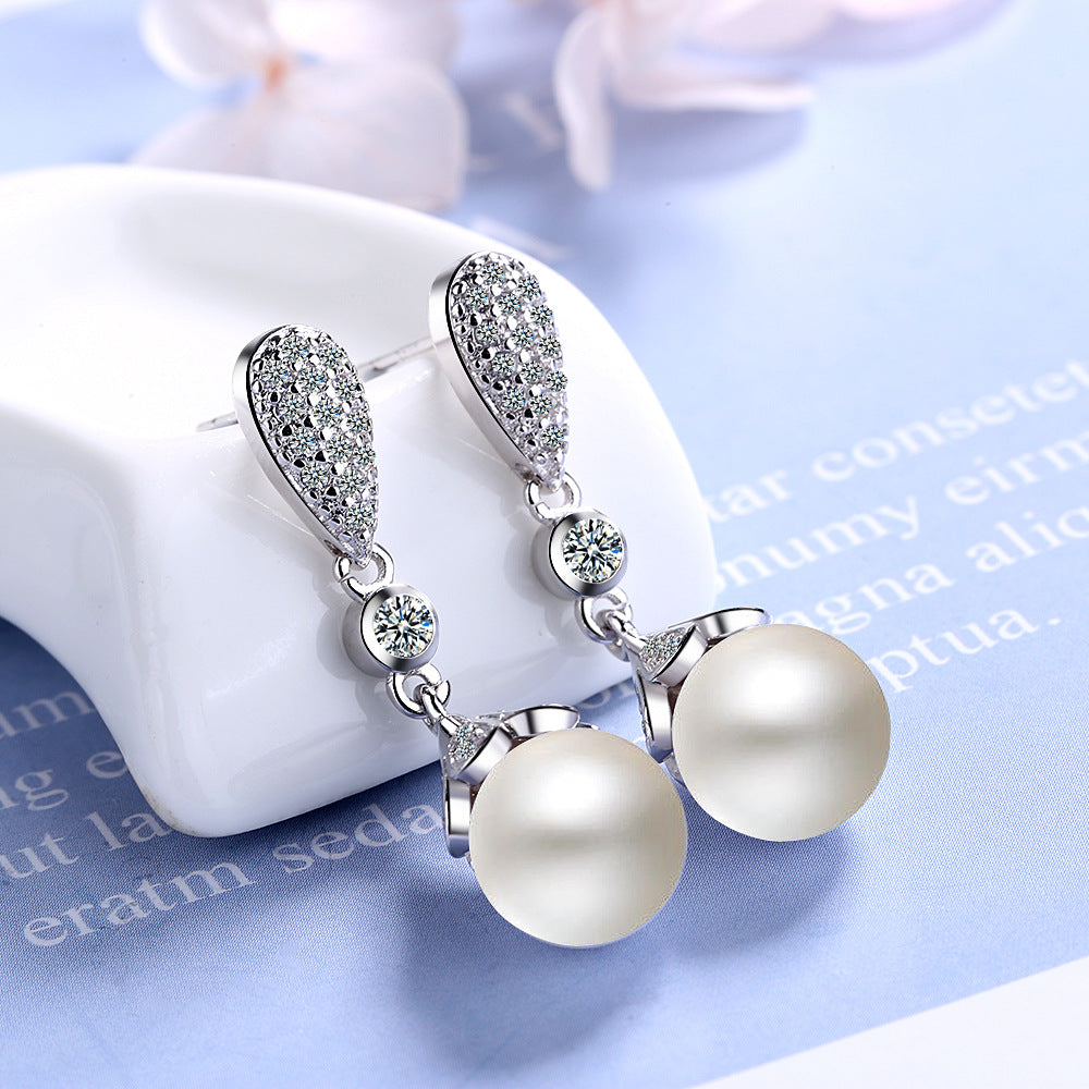 Long Pearl Earrings for Women - Korean Style Tassel Design