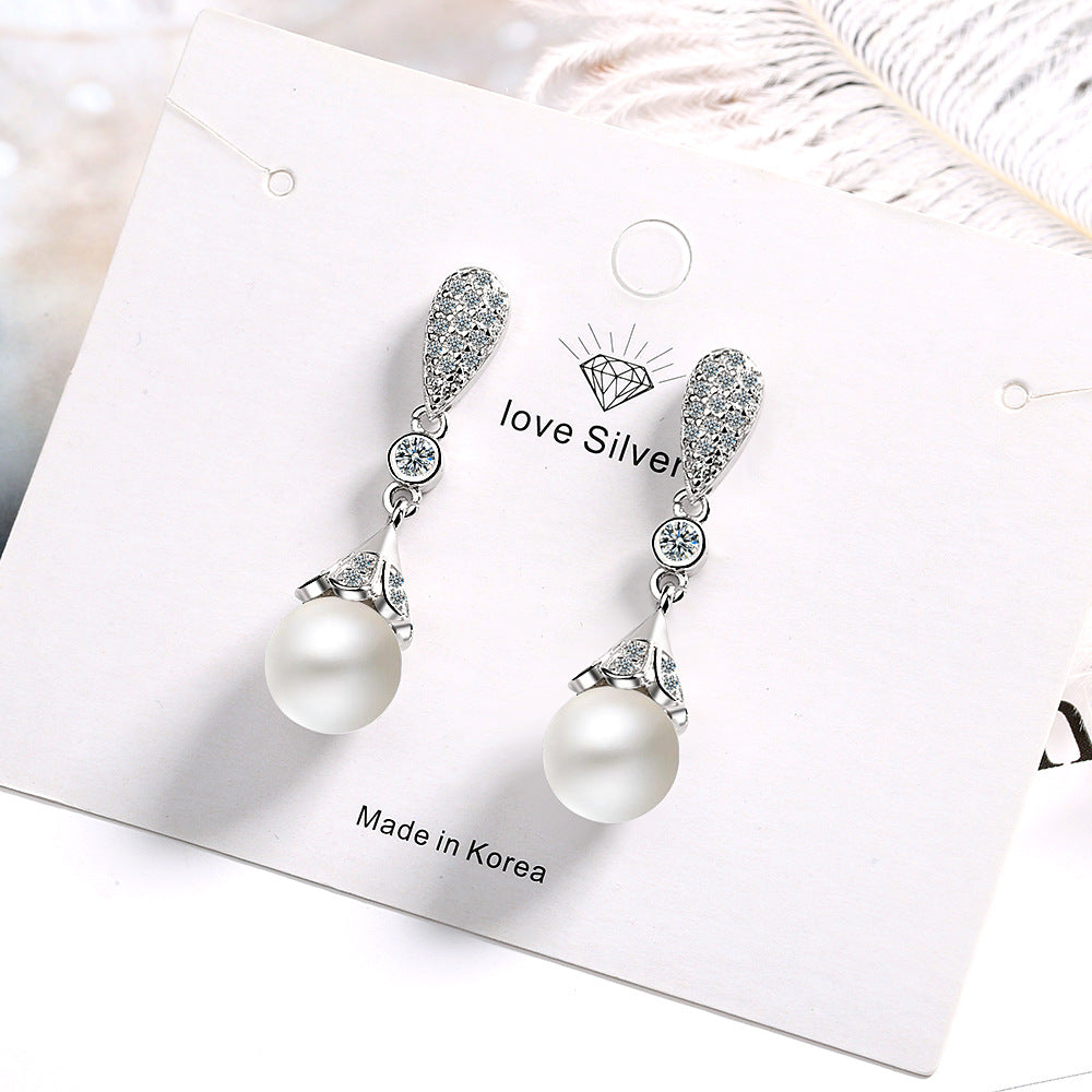 Long Pearl Earrings for Women - Korean Style Tassel Design